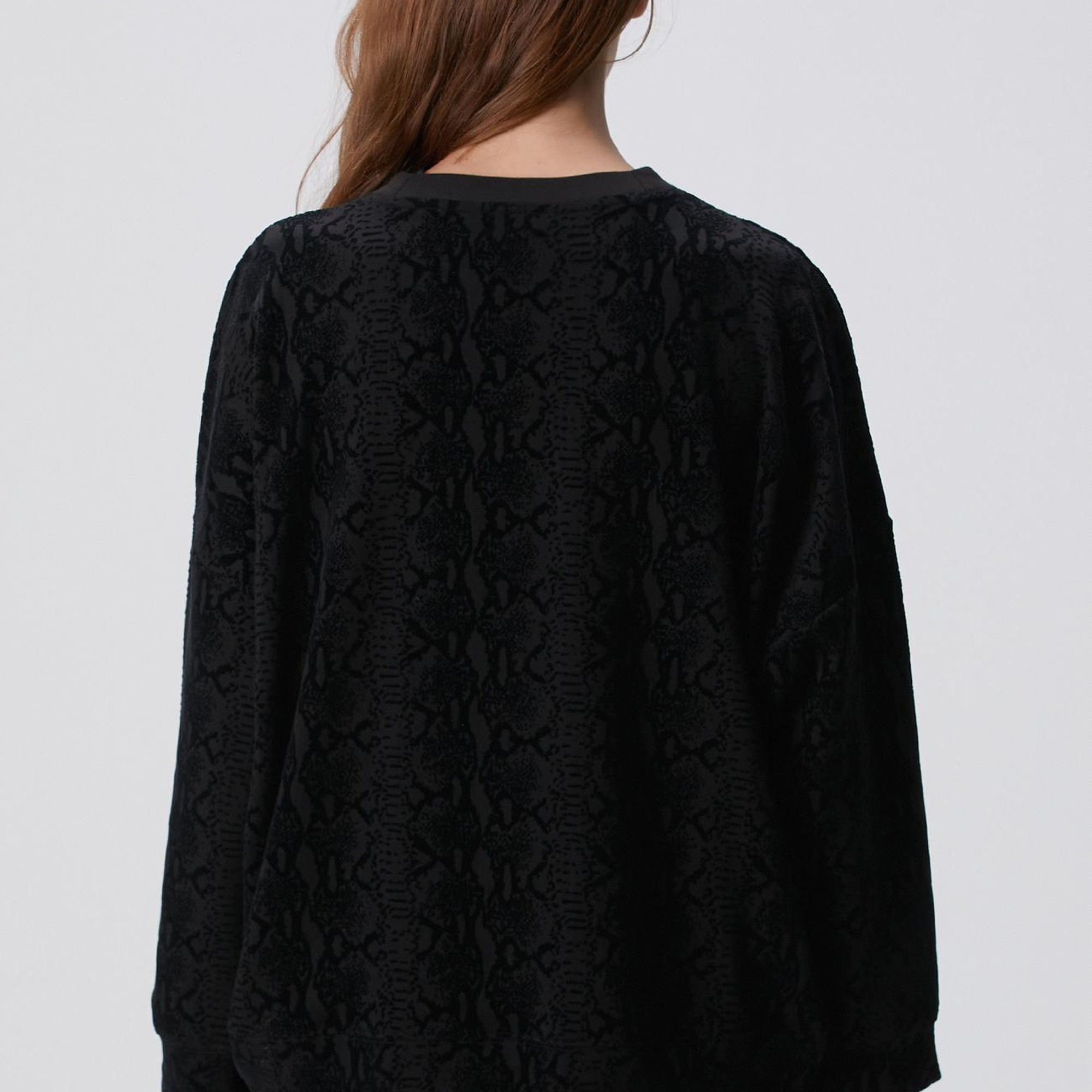 Network Kadın Siyah Baskılı Sweatshirt