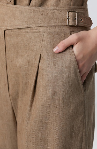  Network Kadın Vizon Melanj Keten Karışımlı Pantolon