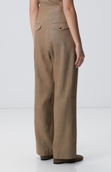  Network Kadın Vizon Melanj Keten Karışımlı Pantolon