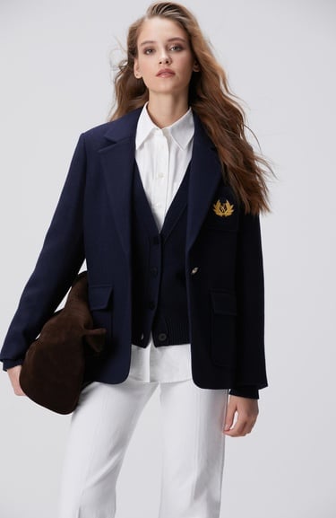  Network Kadın Lacivert Yün Karışımlı Ceket