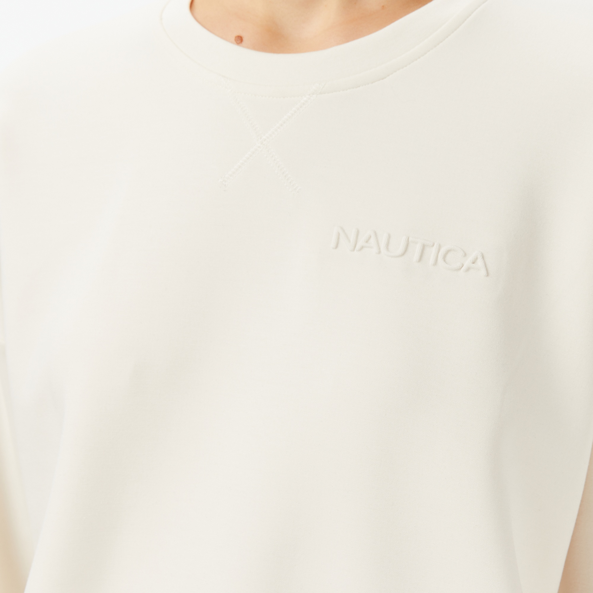 Nautica Kadın Beyaz Regular Fit Sweatshirt