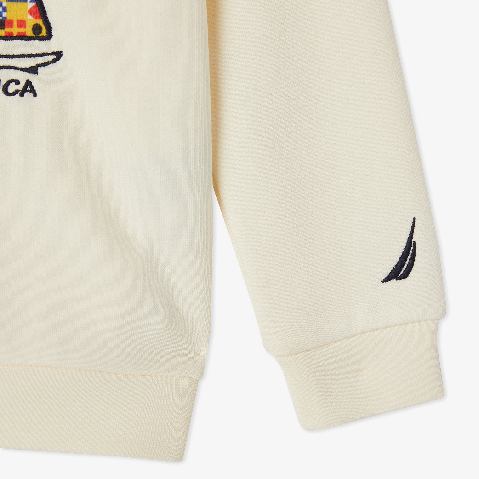 Nautica Erkek Çocuk Krem Rengi Regular Fit Baskılı Sweatshirt