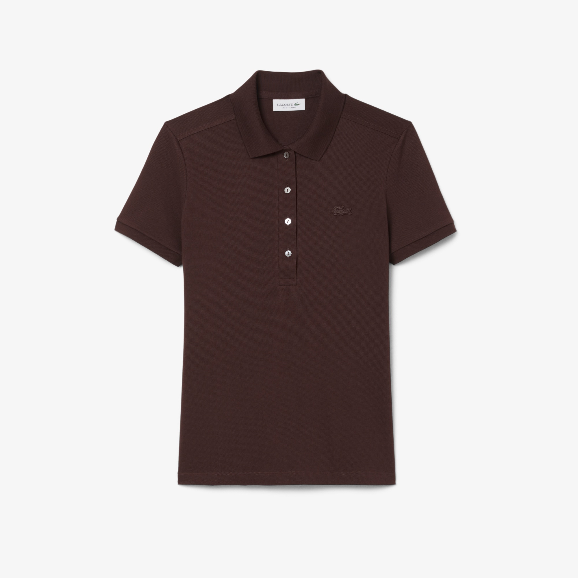 Lacoste L.12.D Kadın Slim Fit Bordo Polo