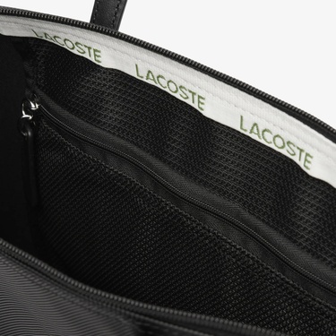  Lacoste Small L.12.12 Kadın Siyah Omuz Çantası