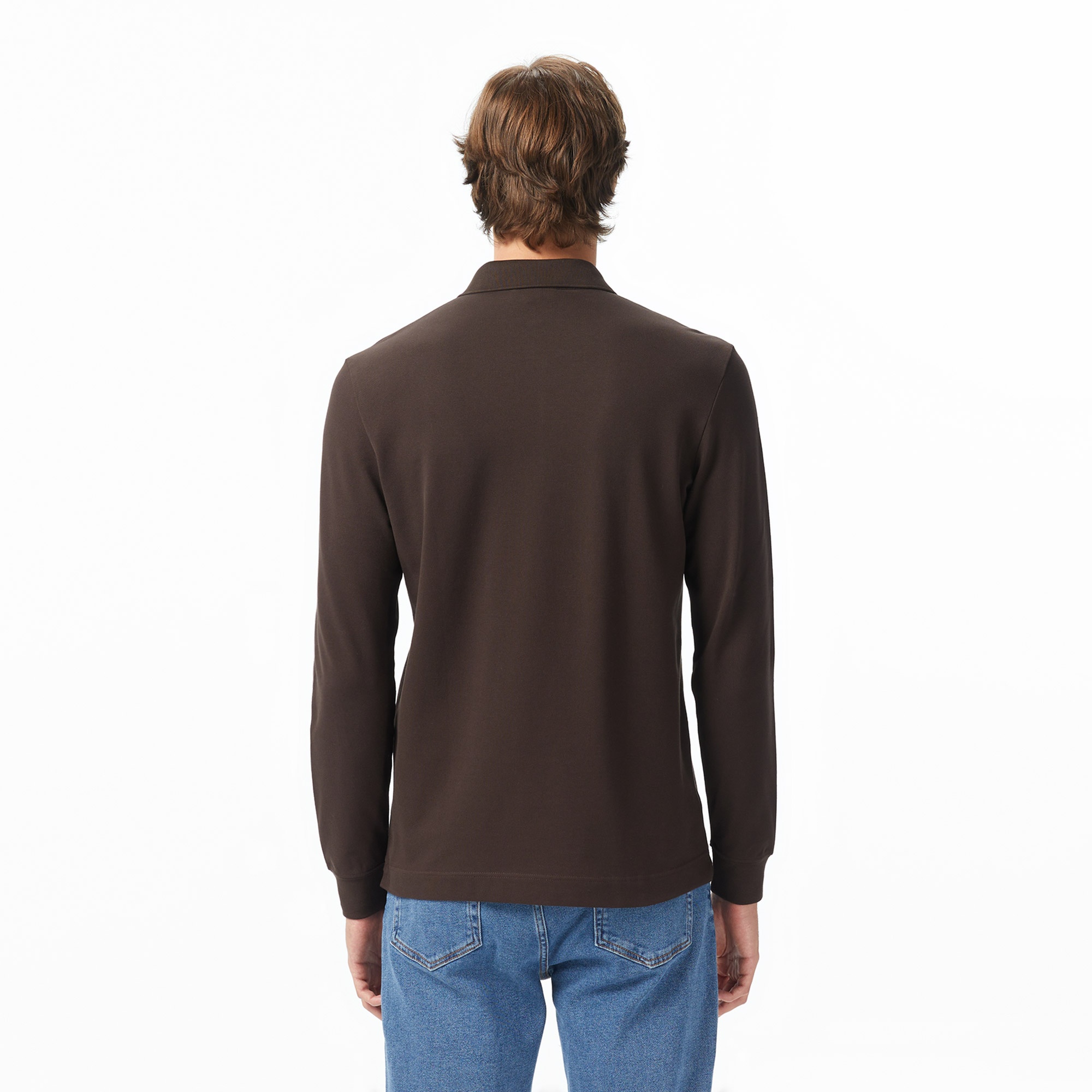 Lacoste Paris Erkek Regular Fit Uzun Kollu Kahverengi Polo