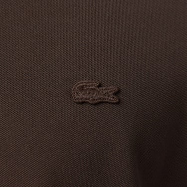  Lacoste Paris Erkek Regular Fit Uzun Kollu Kahverengi Polo