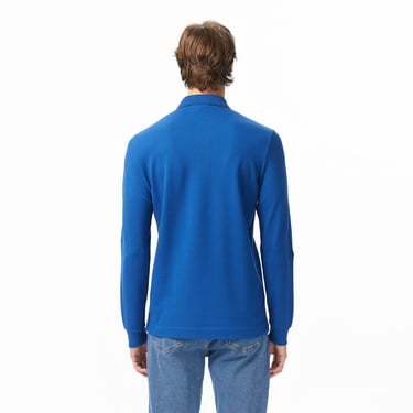 Lacoste Paris Erkek Regular Fit Uzun Kollu Koyu Mavi Polo