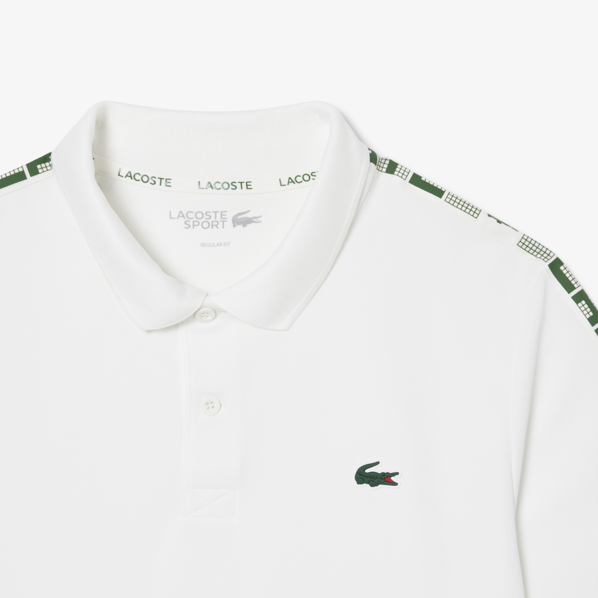 Lacoste Sport Erkek Regular Fit Baskılı Beyaz Polo