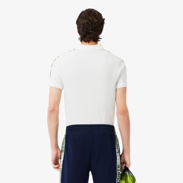  Lacoste Sport Erkek Regular Fit Baskılı Beyaz Polo