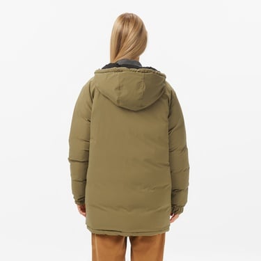  Lacoste Kadın Kapüşonlu Çift Taraflı Siyah Mont