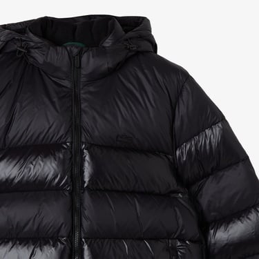  Lacoste Erkek Kapüşonlu Siyah Mont