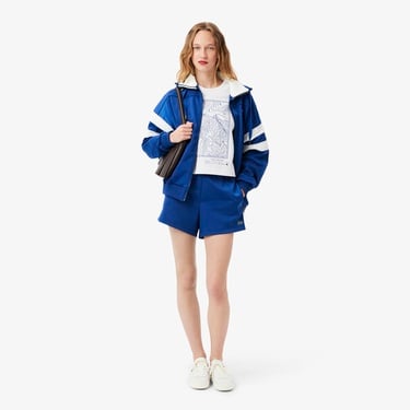  Kadın Oversize Fit Bisiklet Yaka Baskılı Beyaz T-Shirt