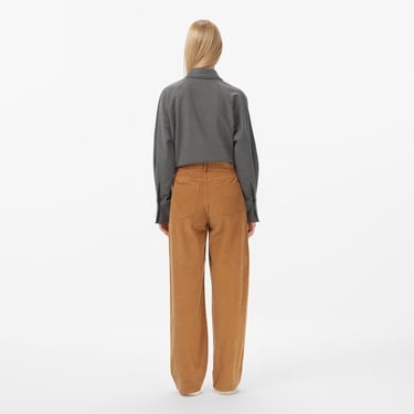  Kadın Wide Leg Kahverengi Pantolon