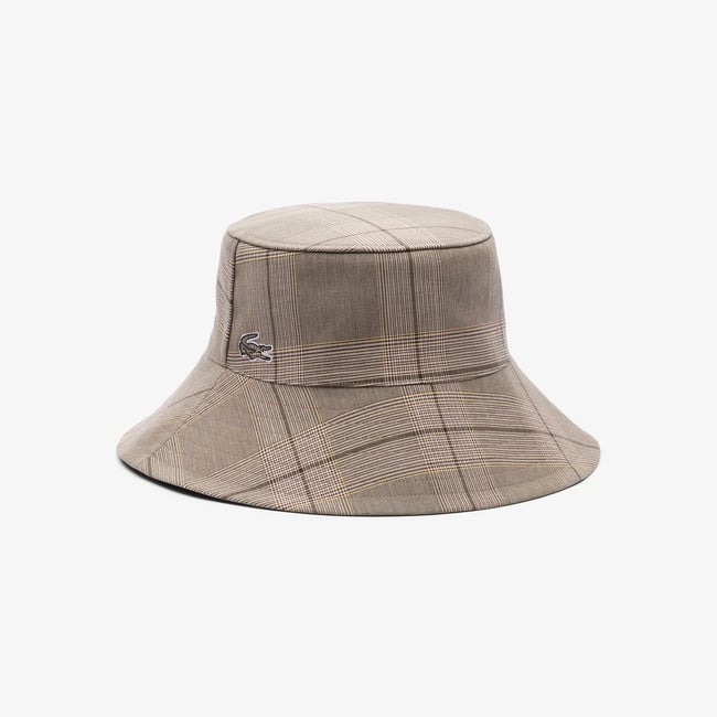  Lacoste Kadın Baskılı Bej Şapka