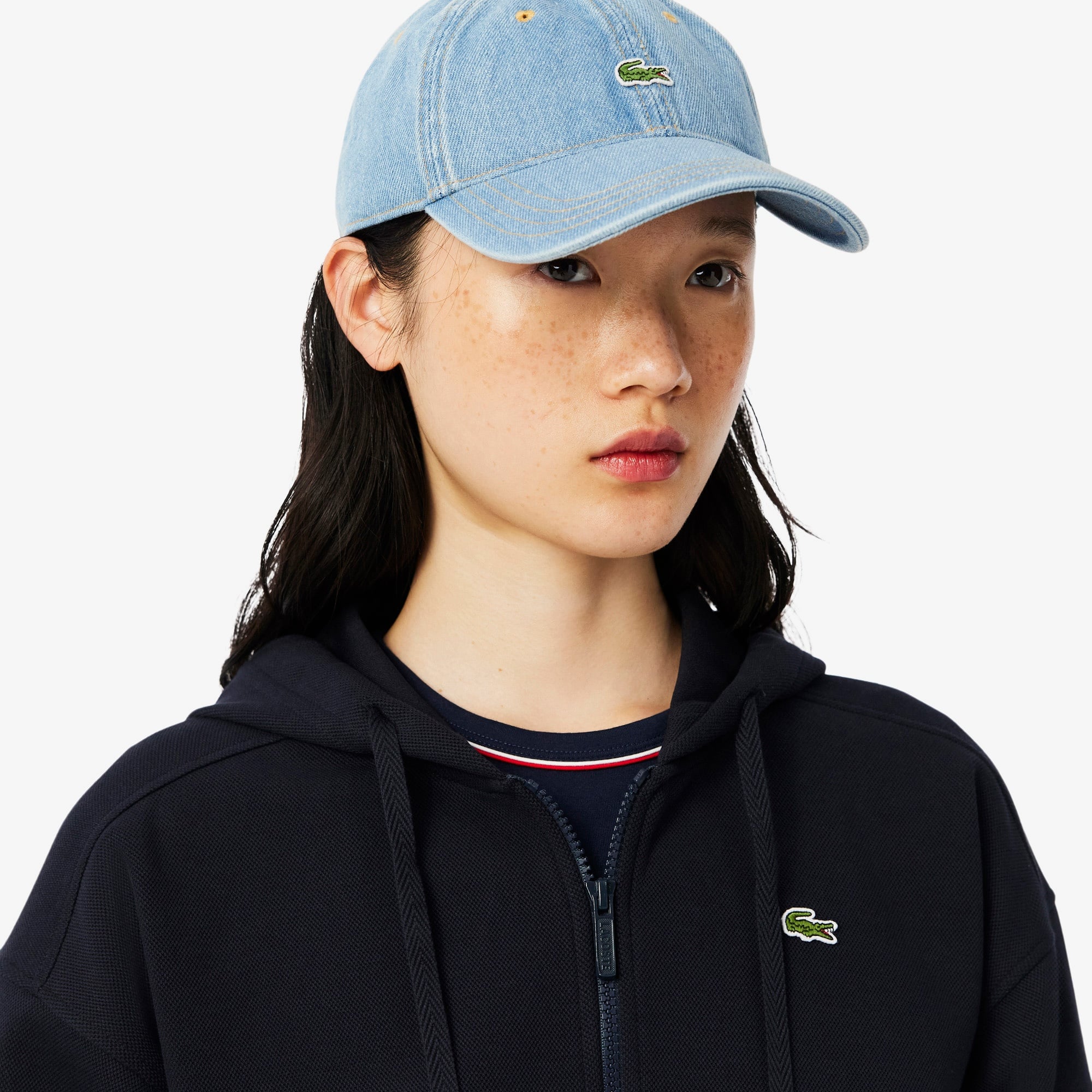 Kadın Regular Fit Fermuarlı Lacivert Sweatshirt