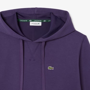  Lacoste Kadın Relaxed Fit Kapüşonlu Mor Sweatshirt