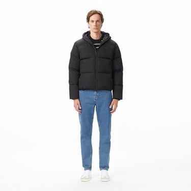  Lacoste Erkek Kapüşonlu Siyah Mont