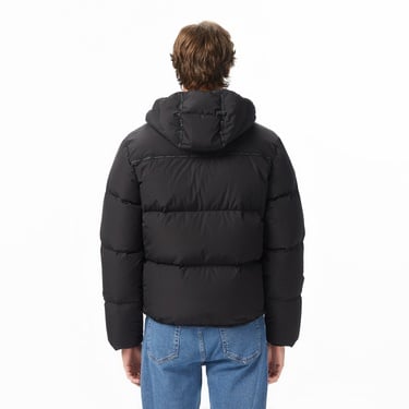  Lacoste Erkek Kapüşonlu Siyah Mont