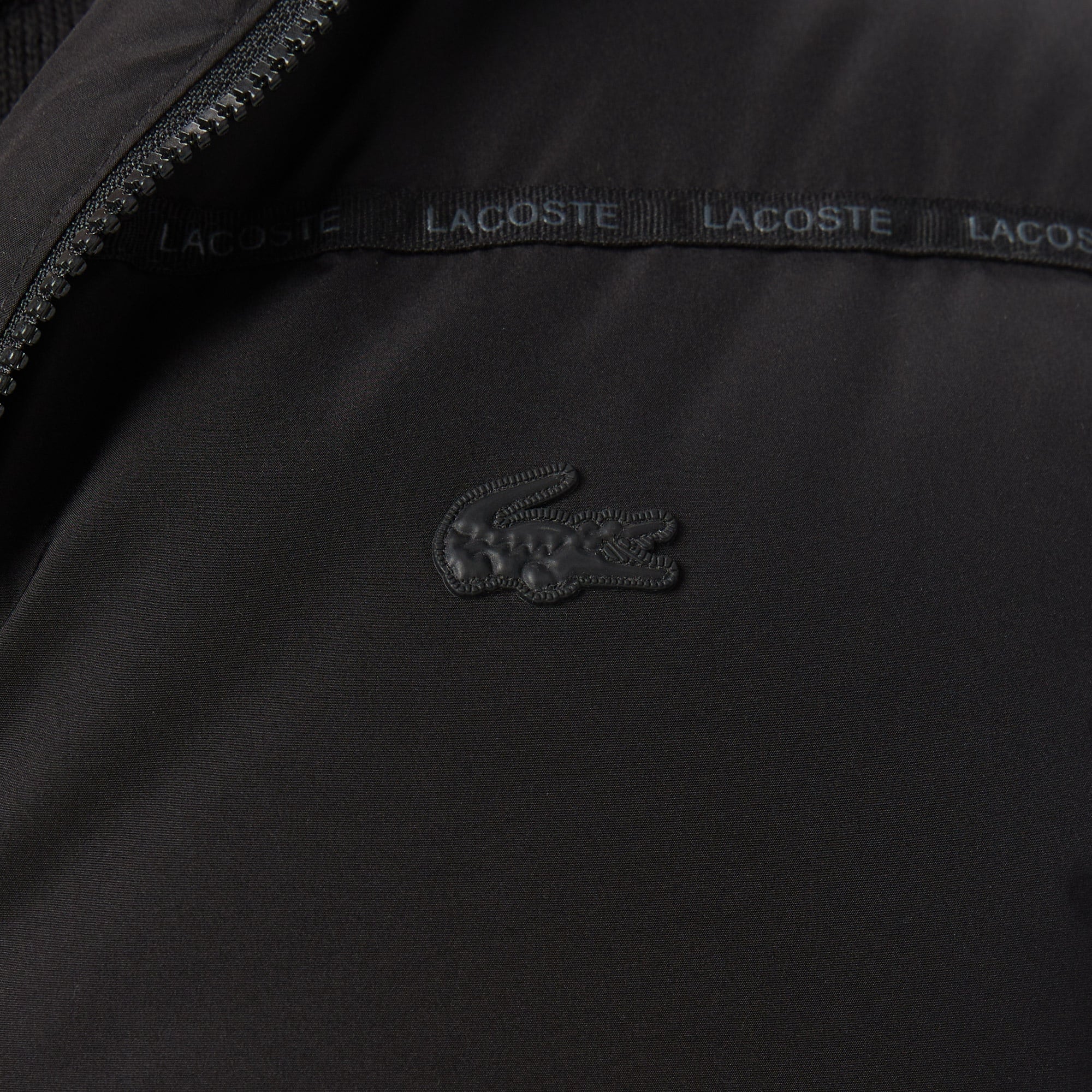 Lacoste Erkek Kapüşonlu Siyah Mont