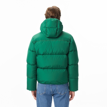  Lacoste Erkek Kapüşonlu Yeşil Mont