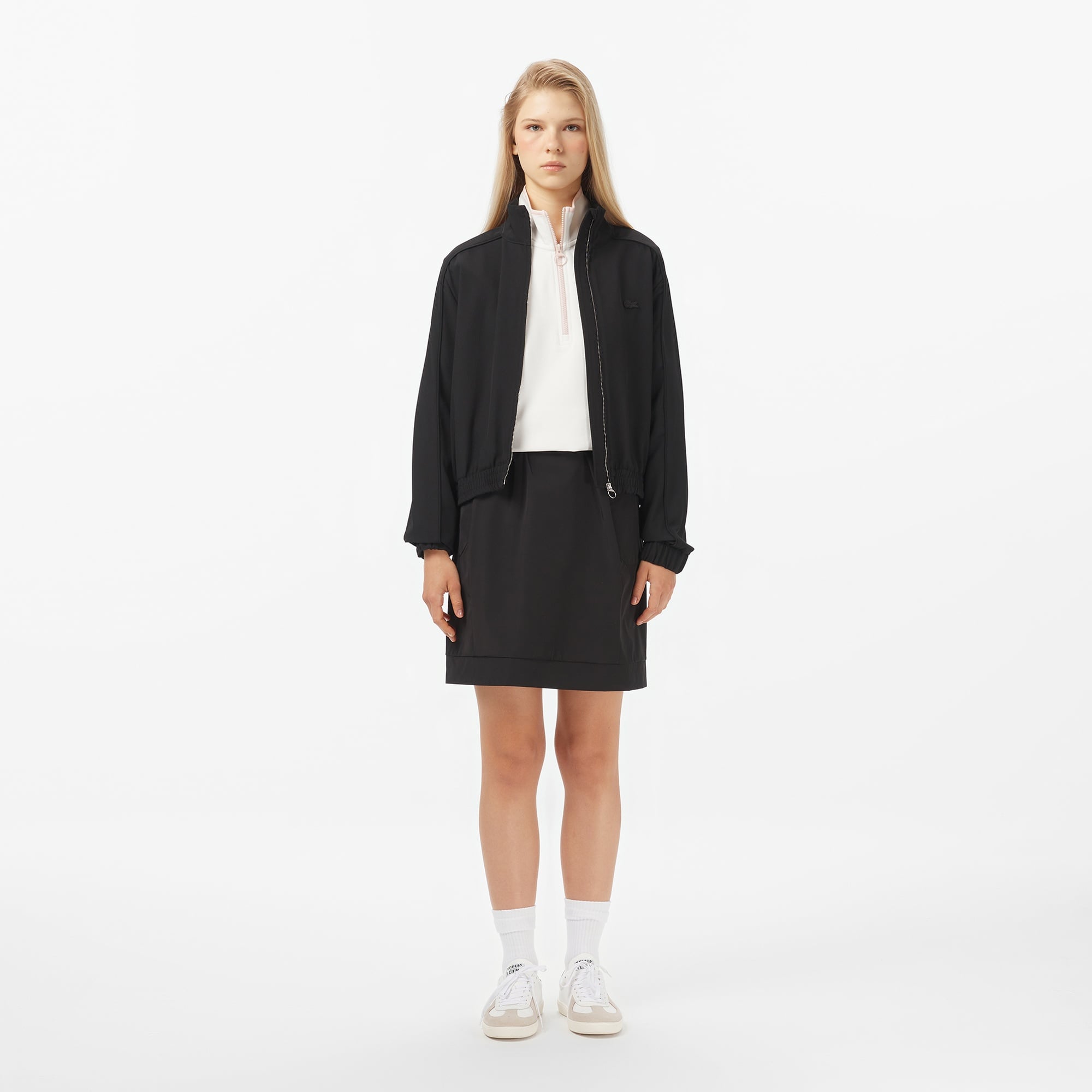 Lacoste Kadın Fermuarlı Siyah Ceket