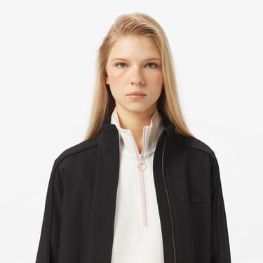  Lacoste Kadın Fermuarlı Siyah Ceket