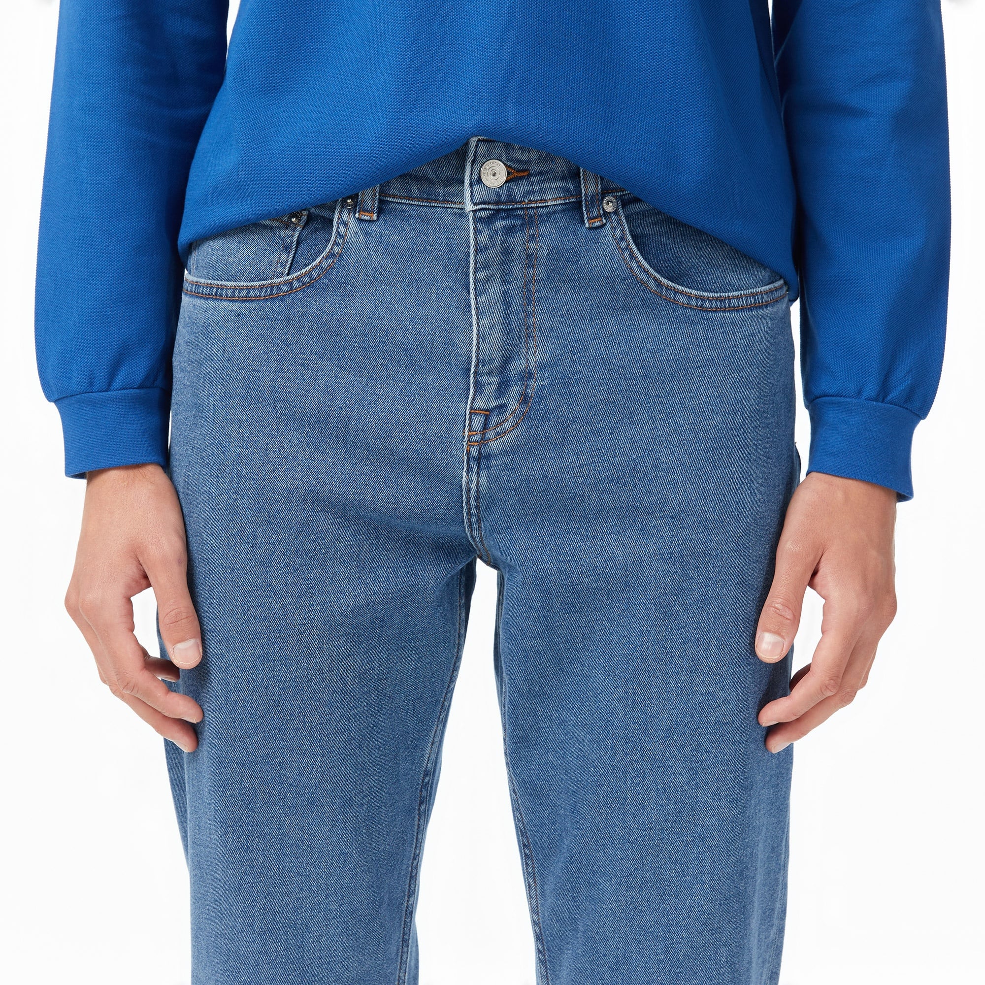 Lacoste Erkek Regular Fit Mavi Jean Pantolon