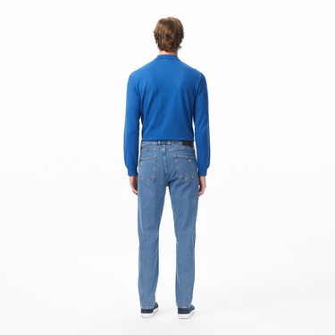  Lacoste Erkek Regular Fit Mavi Jean Pantolon