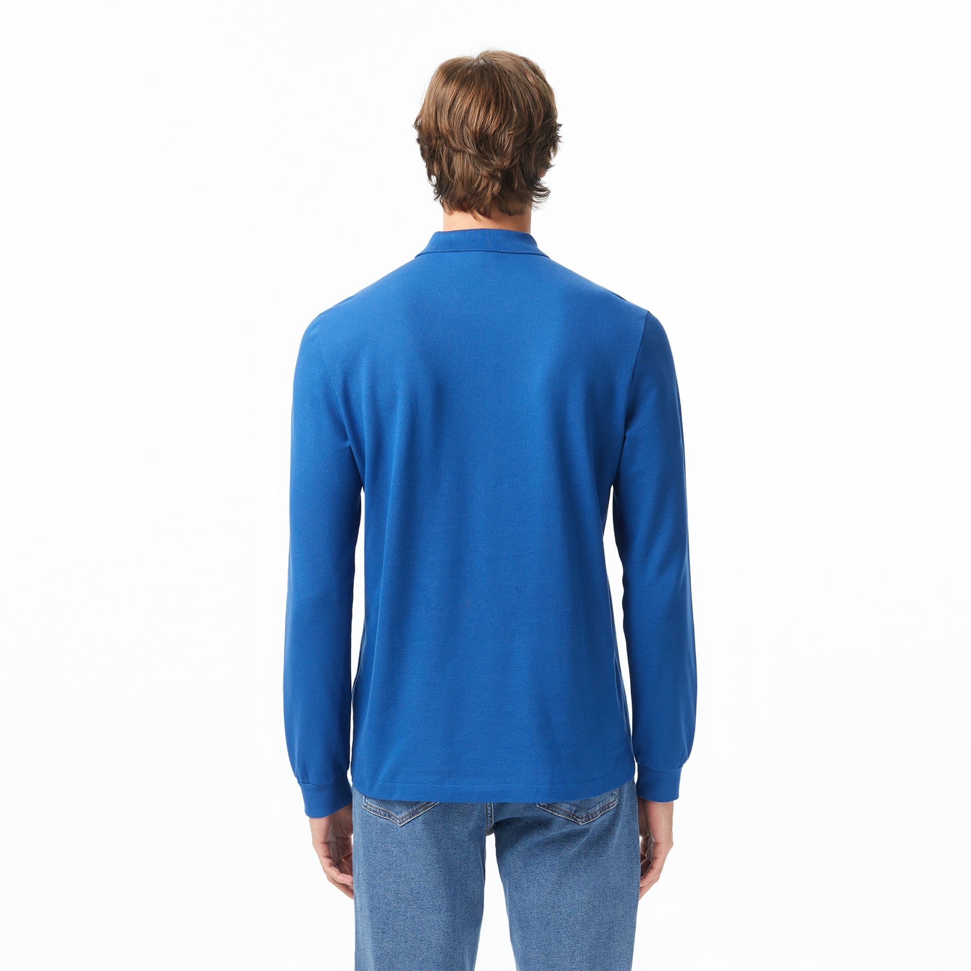 L.12.12 Erkek Classic Fit Uzun Kollu Koyu Mavi Polo