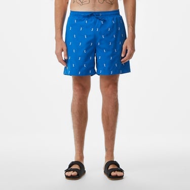  Erkek Regular Fit Desenli Lacivert Mayo