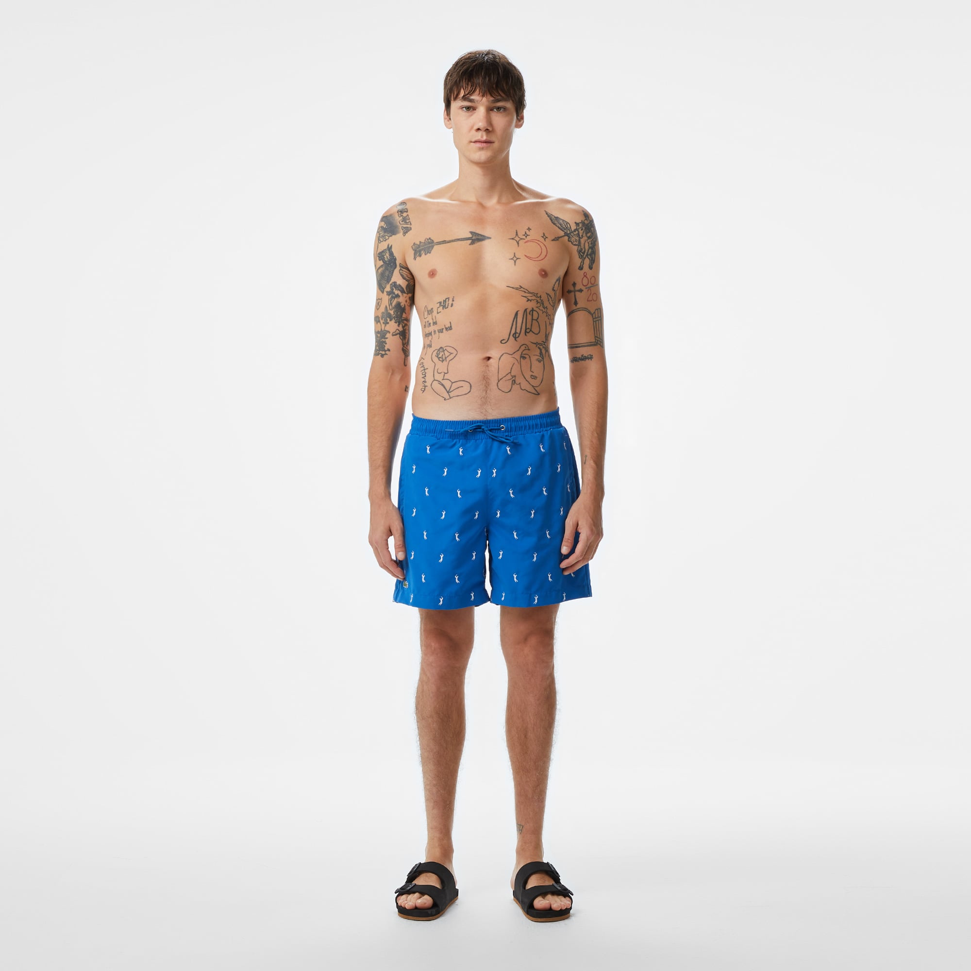  Erkek Regular Fit Desenli Lacivert Mayo