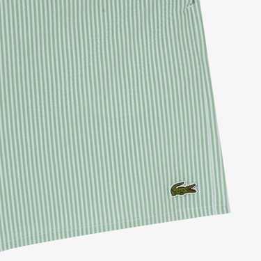  Lacoste Erkek Çizgili Yeşil Mayo