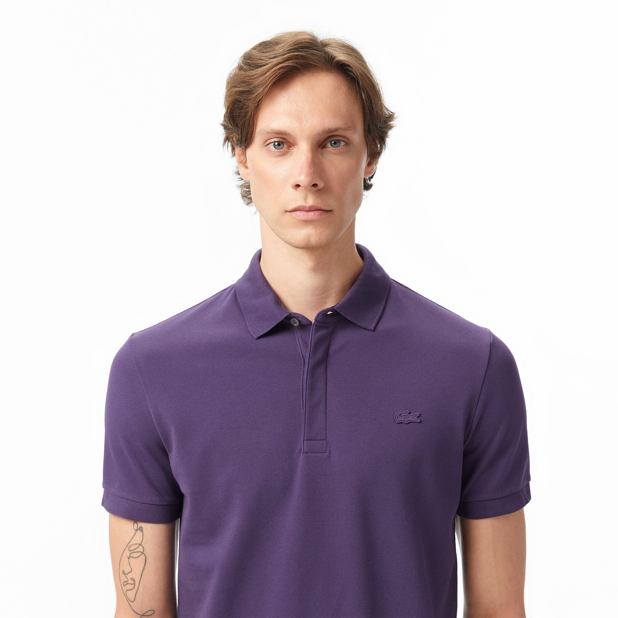 Lacoste Paris Erkek Regular Fit Mor Polo