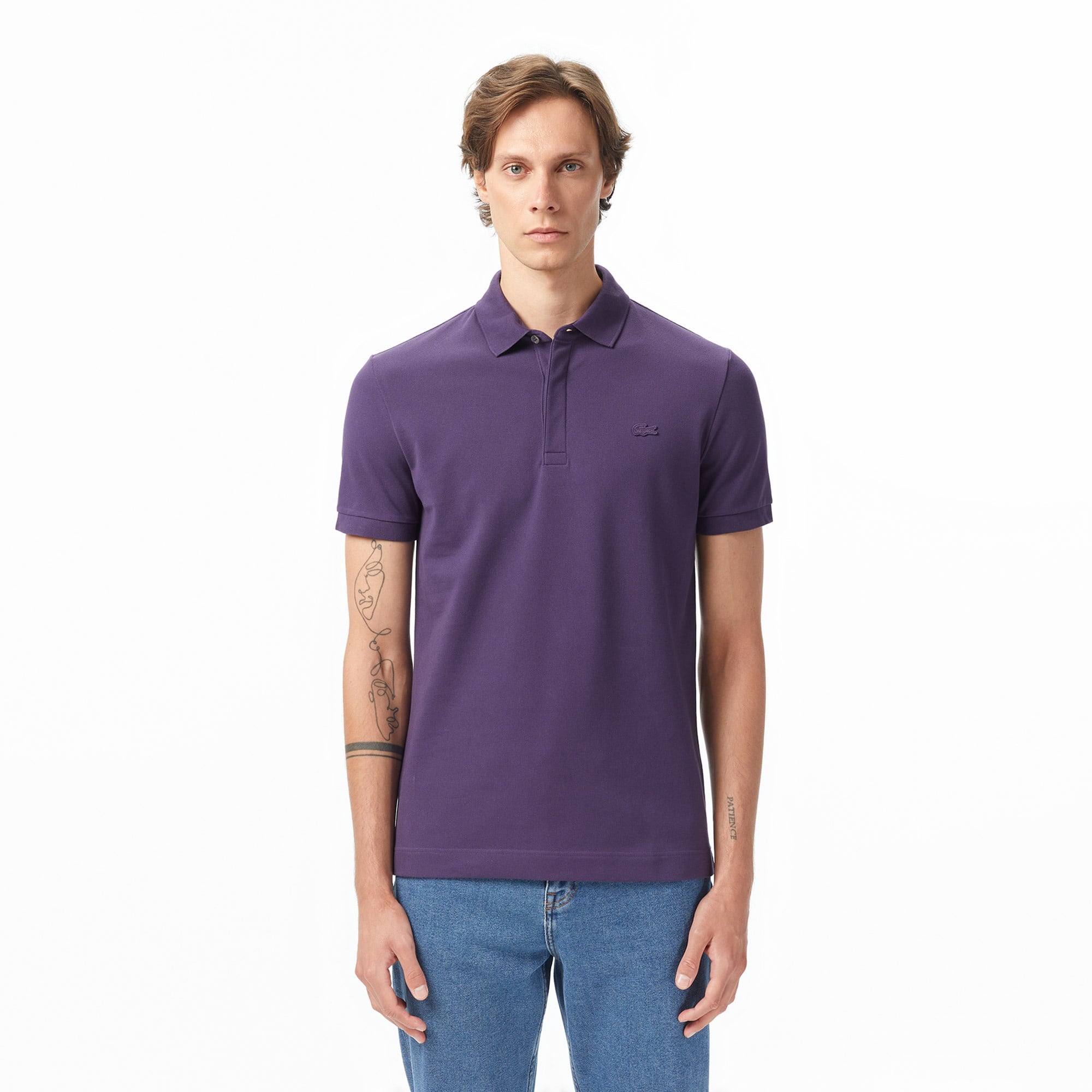 Lacoste Paris Erkek Regular Fit Mor Polo