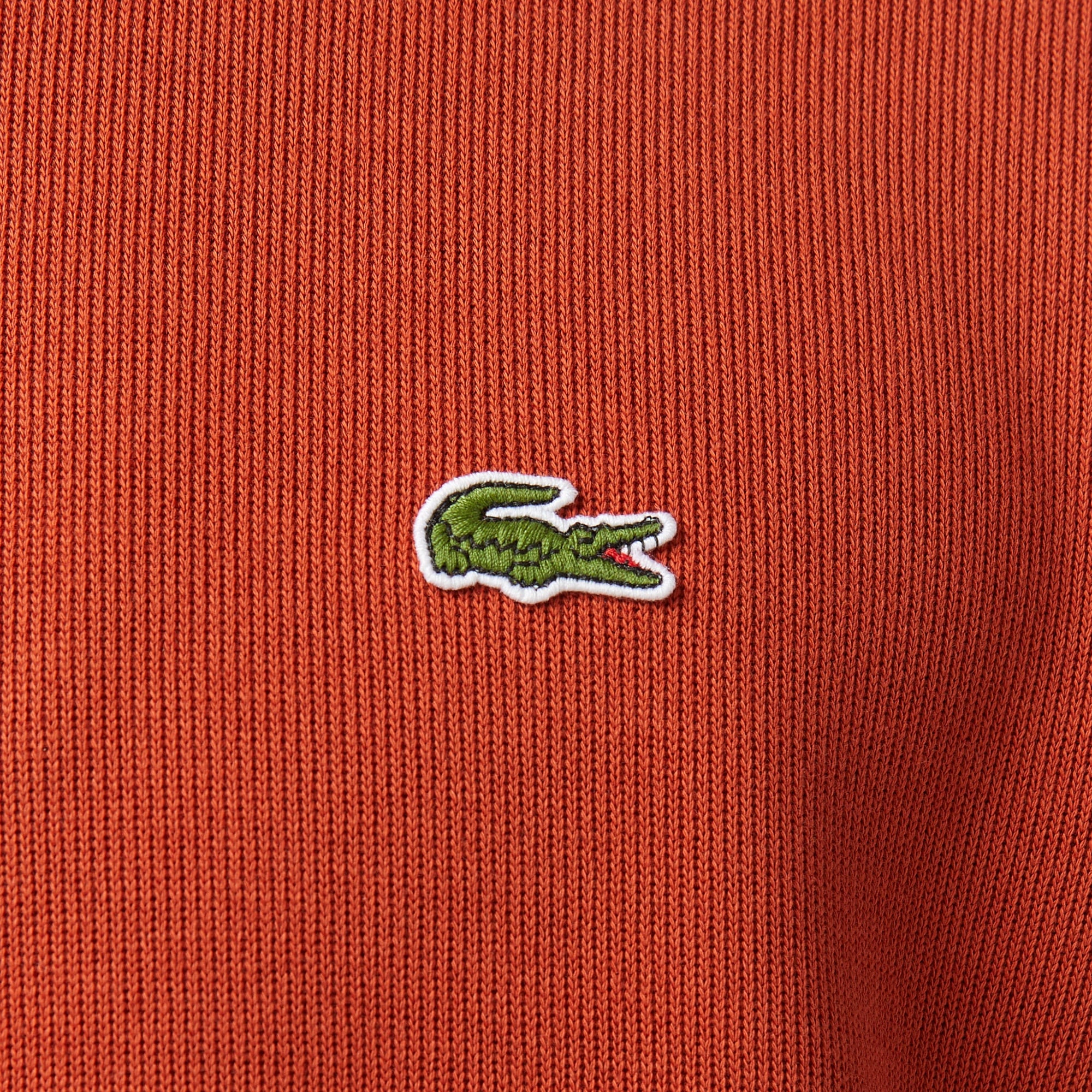 Lacoste Erkek Classic Fit Yarım Fermuarlı Turuncu Sweatshirt