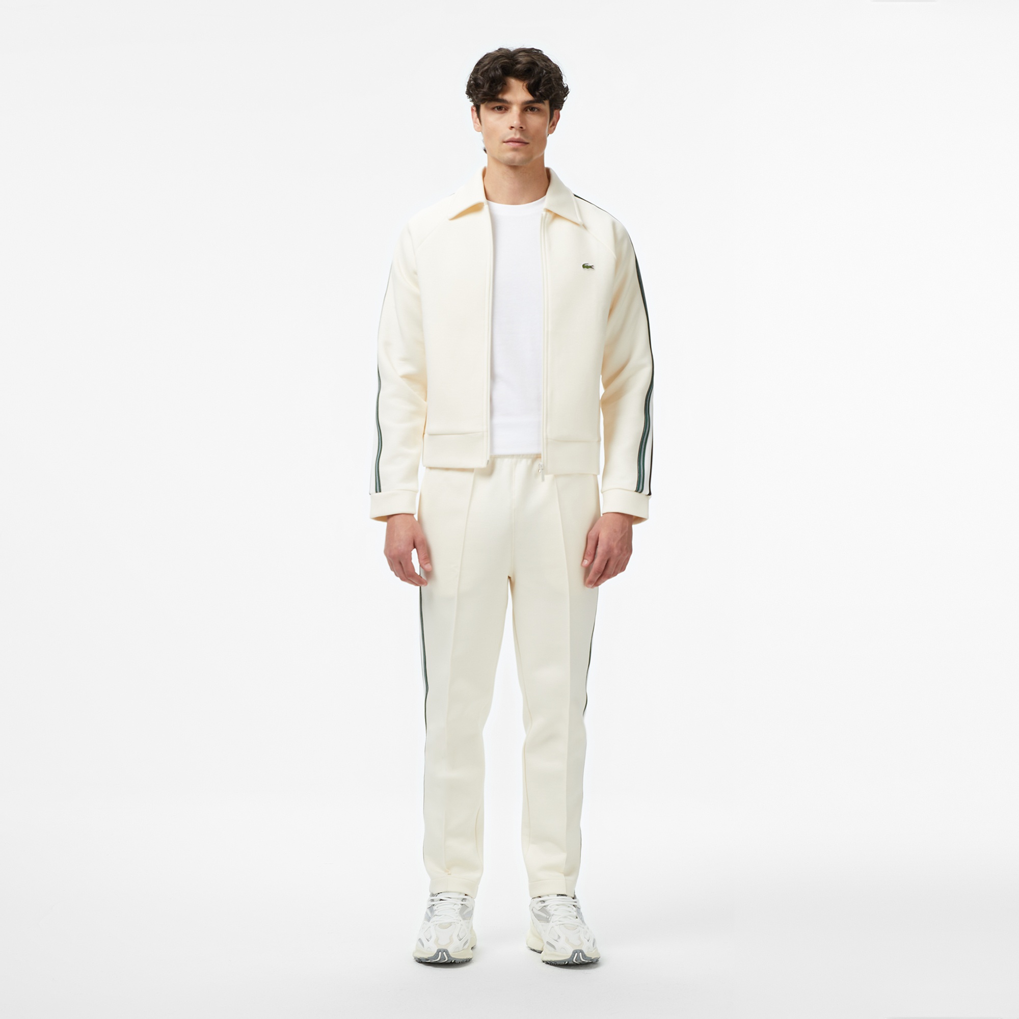 Lacoste Erkek Regular Fit Fermuarlı Krem Sweatshirt