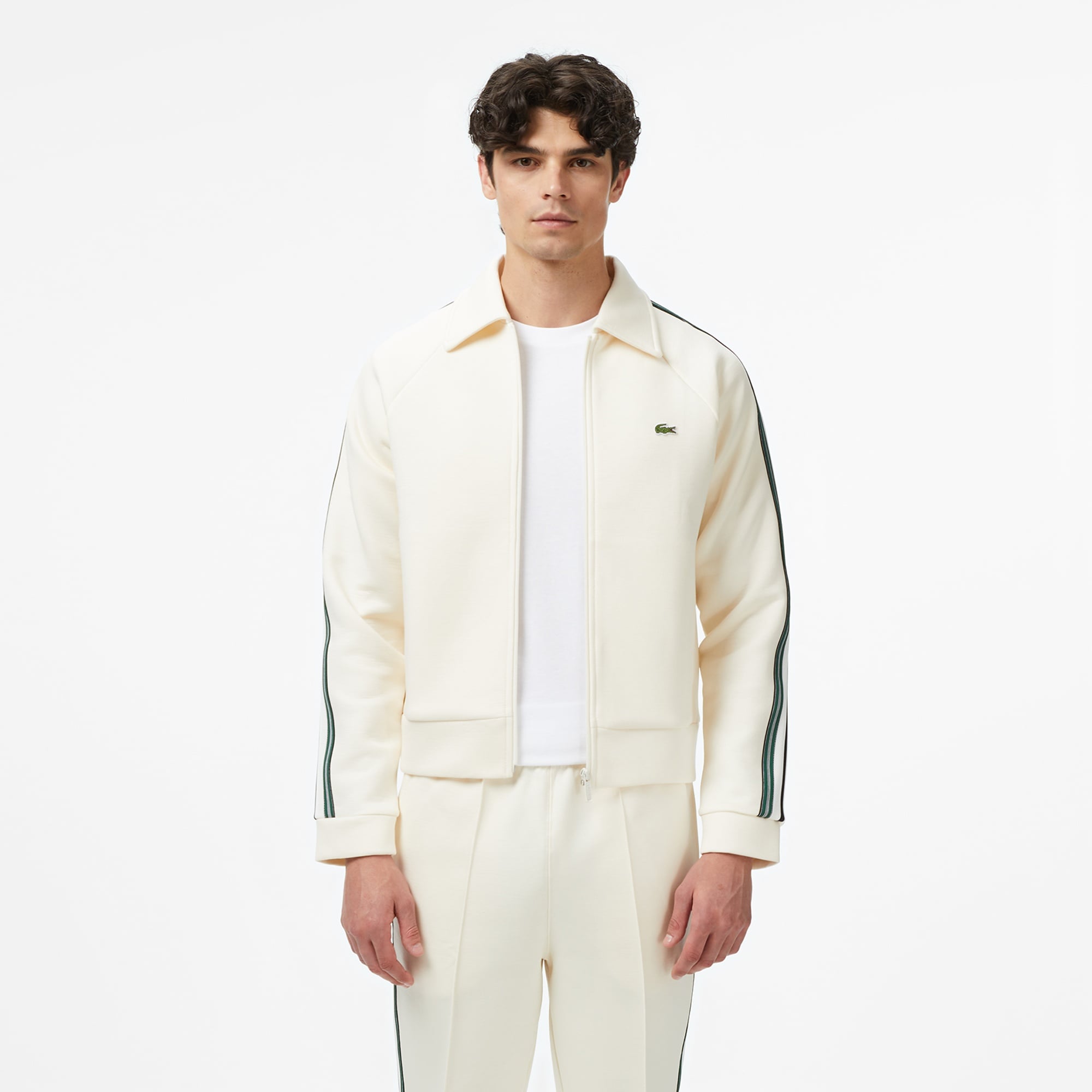 Lacoste Erkek Regular Fit Fermuarlı Krem Sweatshirt