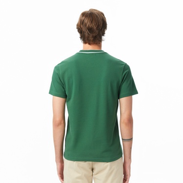  Lacoste Erkek Regular Fit Bisiklet Yaka Yeşil T-Shirt