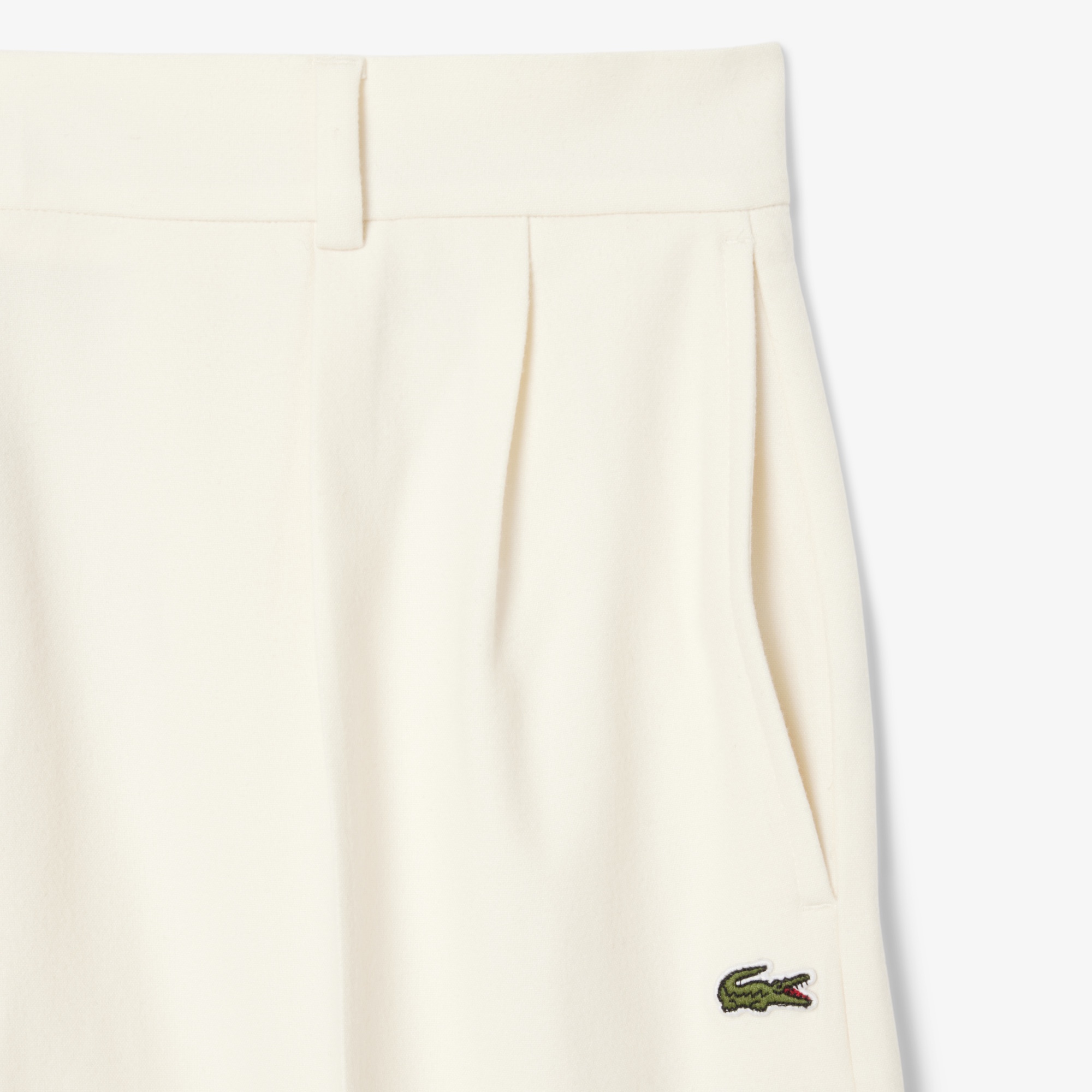 Lacoste Kadın Oversize Fit Krem Pantolon