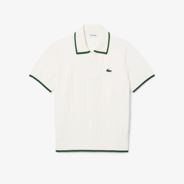  Lacoste Kadın Regular Fit Kısa Kollu Polo Yaka Beyaz Triko
