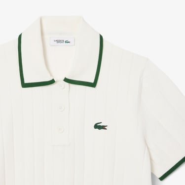  Lacoste Kadın Regular Fit Kısa Kollu Polo Yaka Beyaz Triko