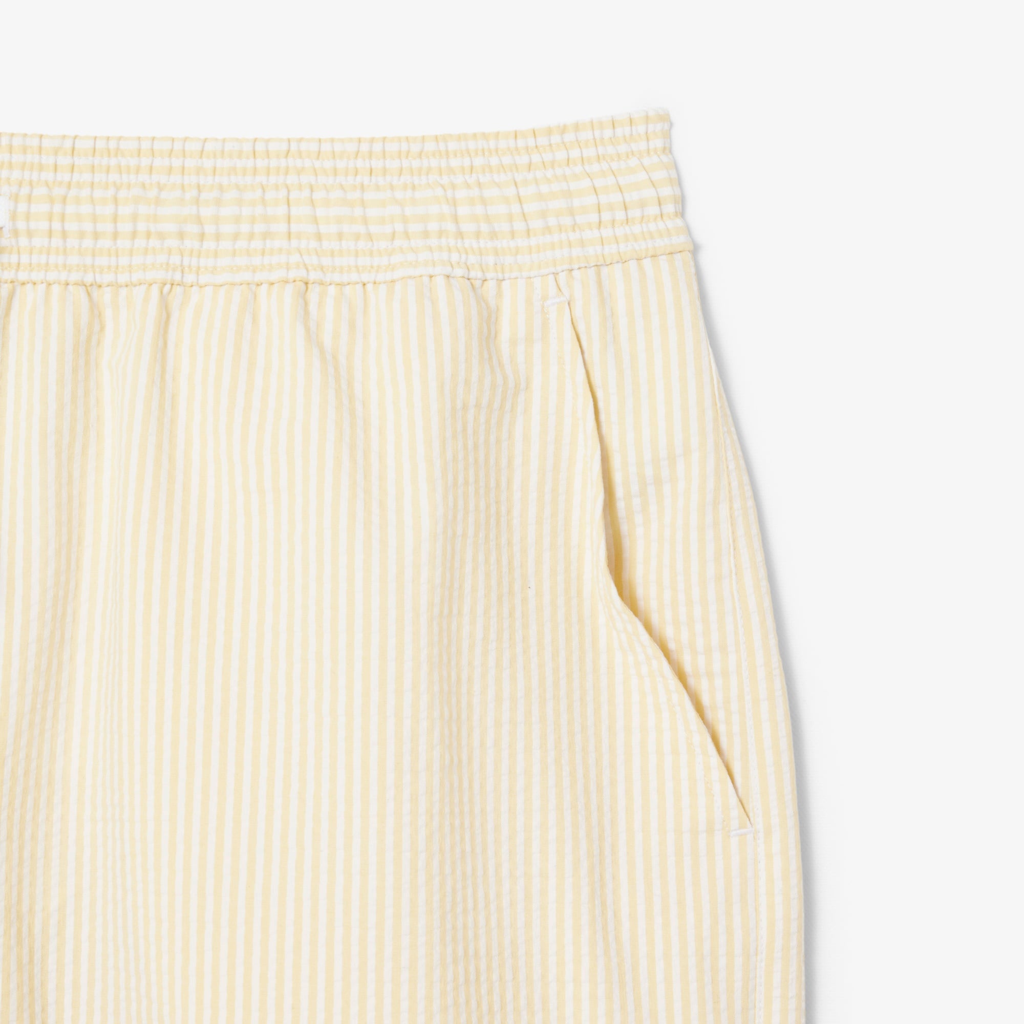 Lacoste Erkek Çizgili Sarı Mayo