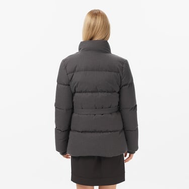  Lacoste Kadın Dik Yaka Koyu Gri Mont