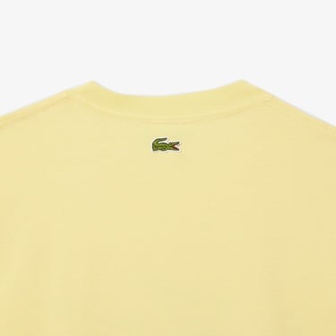  Lacoste Classic Fit Bisiklet Yaka Baskılı Erkek Sarı T-Shirt