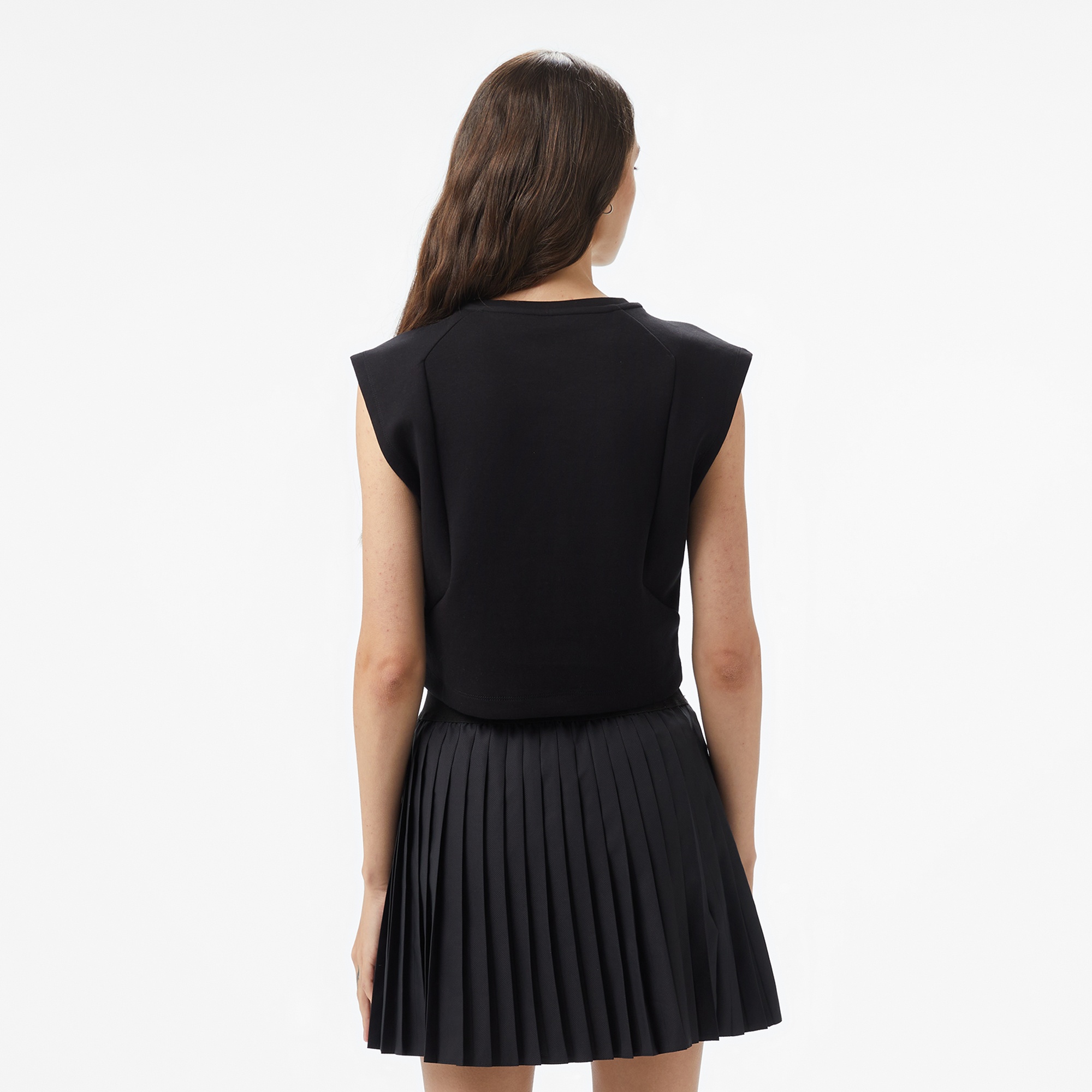 Converse Star Chevron Baskılı Kadın Siyah T-Shirt