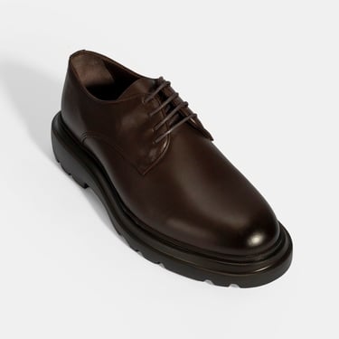  Erkek Kahve Bağcıklı Deri Klasik Ayakkabı