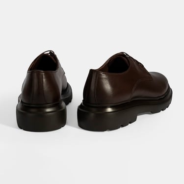  Erkek Kahve Bağcıklı Deri Klasik Ayakkabı