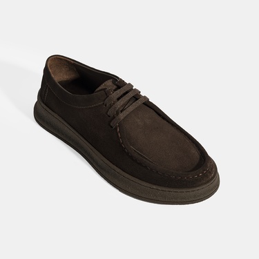  Erkek Kahve Bağcıklı Günlük Süet Ayakkabı