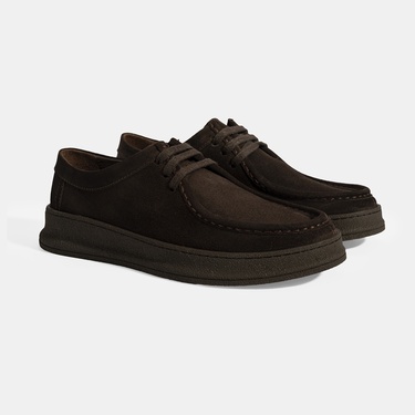 Erkek Kahve Bağcıklı Günlük Süet Ayakkabı