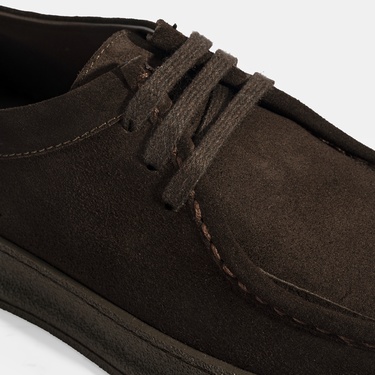  Erkek Kahve Bağcıklı Günlük Süet Ayakkabı